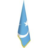 Asilmeydan Doğu Türkistan Bayrağı - Ofis - Makam -Toplantı Odaları - Saçaklı Makam Bayrağı - Renkli
