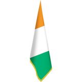 Asilmeydan Fildişi Sahili - Cote D'ivoire Bayrağı - Ofis - Makam -Toplantı Odaları - Saçaklı Makam Bayrağı - Renkli