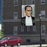 Asilmeydan Gazi Mustafa Kemal Atatürk Portre Poster Dış Cephe Bayrağı -300X450CM - 3x4,5 Metre - Renkli