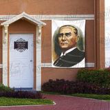Asilmeydan Gazi Mustafa Kemal Atatürk - Yağlı Boya Efekti - Portre - Sivil Poster Bayrağı 100x150 cm