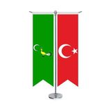 Asilmeydan Gazne Devleti Bayrağı 17 Eski Türk Devletleri ve Türkiye Kırlangıç Saten T Direk Masa Bayrağı 2'li