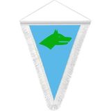 Asilmeydan Göktürk Kağanlığı -17 Eski Türk Devleti Bayrağı -Saten Hatıra Üçgen Flama Bayrak - Renkli