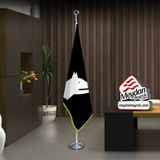 Asilmeydan Göktürk Kağanlığı Bayrak -Ofis -Makam-Toplantı Odaları -Direkli -Saçaklı Makam Bayrağı - Renkli