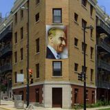 Asilmeydan Gülümseyen Gazi Mustafa Kemal Atatürk Yan Portre - Poster - Dış Cephe Bayrağı - 2x3 Metre - Renkli