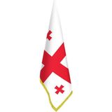 Asilmeydan Gürcistan Bayrağı - Ofis-Makam-Toplantı Odaları - Saçaklı Makam Bayrağı - Renkli