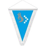 Asilmeydan Hazar Kağanlığı Devleti - 17 Eski Türk Devletleri Bayrağı - Saten Hatıra Üçgen Flama Bayrak - Renkli
