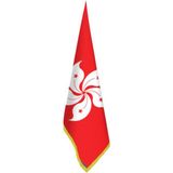 Asilmeydan Hong Kong Bayrak - Ofis-Makam-Toplantı Odaları - Saçaklı Makam Bayrağı - Renkli