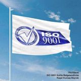 Asilmeydan Iso 9001 Kalite Belgelendirme Gönder Bayrağı - 70X105 cm Raşel Kumaş Bayrak