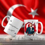 Asilmeydan İstikbal Göklerde-Ay Yıldız - Mustafa Kemal Atatürk - Atatürk'ün Sözleri -Kupa Bardak
