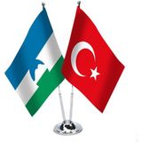 Asilmeydan Kabartay Balkar ve Türkiye Saten Masa Bayrağı