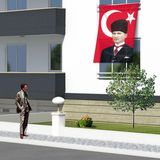 Asilmeydan Kalpaklı Atatürk Türk Bayrağı Önünde Ata 43 150X225