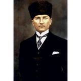 Asilmeydan Kalpaklı Mustafa Kemal Atatürk Poster Cephe Bayrağı 300 x 450 cm