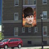 Asilmeydan Kalpaklı Mustafa Kemal Atatürk Poster Cephe Bayrağı -Bayrak - 3x4,5 Metre - Renkli