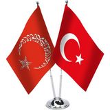 Asilmeydan Kelime I Tevhid Türkiye Saten Masa Bayrağı