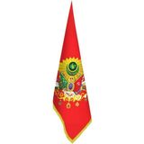 Asilmeydan Kırmızı Osmanlı Imp. Arması Bayrak - Ofis-Makam-Toplantı Odaları - Saçaklı Makam Bayrağı - Renkli