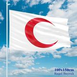 Asilmeydan Kızılay Bayrağı - Flama - Bayrak - 100X150 cm (1 Metre x 1,5 Metre) - Renkli