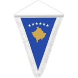 Asilmeydan Kosova Cumhuriyeti - Hatıra Üçgen Flama Bayrak - Renkli