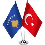 Asilmeydan Kosova Cumhuriyeti Türkiye Saten Masa Bayrağı