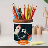 Asilmeydan Küçük Astronot Ahşap Seramik Kalemlik - 2147910767