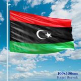 Asilmeydan Libya Bayrağı Raşel Kumaş 100 x 150 cm