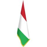 Asilmeydan Macaristan Bayrağı - Ofis-Makam-Toplantı Odaları - Saçaklı Makam Bayrağı - Renkli