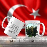Asilmeydan Mustafa Kemal Atatürk Askerlerden Bilgi Alırken - Atatürk'ün Sözleri -Kupa Bardak