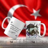 Asilmeydan Mustafa Kemal Atatürk - Ayşe Afet İnan - Atatürk'ün Sözleri -Kupa Bardak