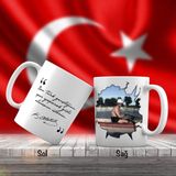 Asilmeydan Mustafa Kemal Atatürk Sandalla Denize Açılıyor - Atatürk'ün Sözleri -Kupa Bardak