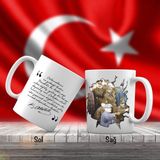Asilmeydan Mustafa Kemal Atatürk ve Askerler Arazi İncelemesi - Atatürk'ün Sözleri -Kupa Bardak
