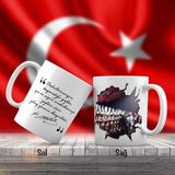 Asilmeydan Mustafa Kemal Atatürk ve Askerleri - Ayyıldız - Atatürk'ün Sözleri -Kupa Bardak