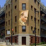 Asilmeydan Mustafa Kemal Atatürk Yan Portre Cephe Poster Bayrak - 200X300CM (2 x 3 Metre) - Renkli