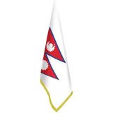 Asilmeydan Nepal Bayrağı - Ofis-Makam-Toplantı Odaları - Saçaklı Makam Bayrağı - Renkli