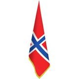 Asilmeydan Norveç Bayrağı - Ofis-Makam-Toplantı Odaları - Saçaklı Makam Bayrağı - Renkli