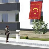 Asilmeydan Osmanlı Sancak - Fetih Sancağı - Bayrak - Kelime I Tevhid - Besmele - 150X225CM Raşel Kumaş Bayrak - Renkli