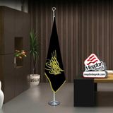 Asilmeydan Osmanlı Tuğra Siyah Bayrak -Ofis -Makam-Toplantı Odaları -Direkli -Saçaklı Makam Bayrağı - Renkli