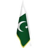 Asilmeydan Pakistan Bayrağı - Ofis-Makam-Toplantı Odaları - Saçaklı Makam Bayrağı - Renkli