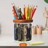 Asilmeydan Paltolu Mustafa Kemal Atatürk Ahşap Seramik KALEMLIK-ATA_320 - Renkli