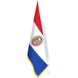 Asilmeydan Paraguay Bayrağı - Ofis-Makam-Toplantı Odaları - Saçaklı Makam Bayrağı - Renkli