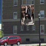 Asilmeydan Pelerinli Mustafa Kemal Atatürk Poster Cephe Bayrağı- 3x4,5 Metre - Renkli
