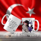 Asilmeydan Sabiha Gökçen ve Mustafa Kemal Atatürk - Atatürk'ün Sözleri -Kupa Bardak