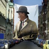 Asilmeydan Şapkalı Sivil Mustafa Kemal Atatürk Poster Dış Cephe Bayrağı - 6x9 Metre - Renkli