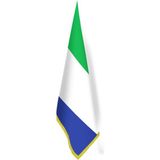 Asilmeydan Sierra Leone Bayrağı - Ofis-Makam-Toplantı Odaları - Saçaklı Makam Bayrağı - Renkli