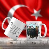Asilmeydan Şık Modern Kıyafetli Mustafa Kemal Atatürk - Atatürk'ün Sözleri -Kupa Bardak