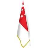 Asilmeydan Singapur Bayrağı - Ofis-Makam-Toplantı Odaları - Saçaklı Makam Bayrağı - Renkli