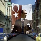 Asilmeydan Sivil Mustafa Kemal Atatürk - Ay Yıldız Türk Bayrağı Poster Cephe Bayrağı 600 x 900 cm
