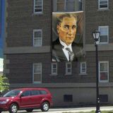 Asilmeydan Sivil Mustafa Kemal Atatürk Portre Poster Cephe Bayrağı -3x4,5 Metre - Renkli