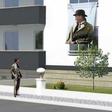 Asilmeydan Sivil Mustafa Kemal Atatürk Poster Cephe Bayrağı - 1,5x2,25 Metre - Renkli