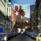 Asilmeydan Sivil Mustafa Kemal Atatürk Poster Cephe Bayrağı - 4x6 Metre - Renkli
