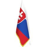 Asilmeydan Slovakya Bayrağı - Ofis-Makam-Toplantı Odaları - Saçaklı Makam Bayrağı - Renkli