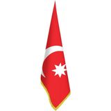 Asilmeydan Son Osmanlı Imp. Bayrağı-17 Eski Türk Devletleri-Ofis-Makam-Toplantı Odaları - Saçaklı Makam Bayrağı - Renkli